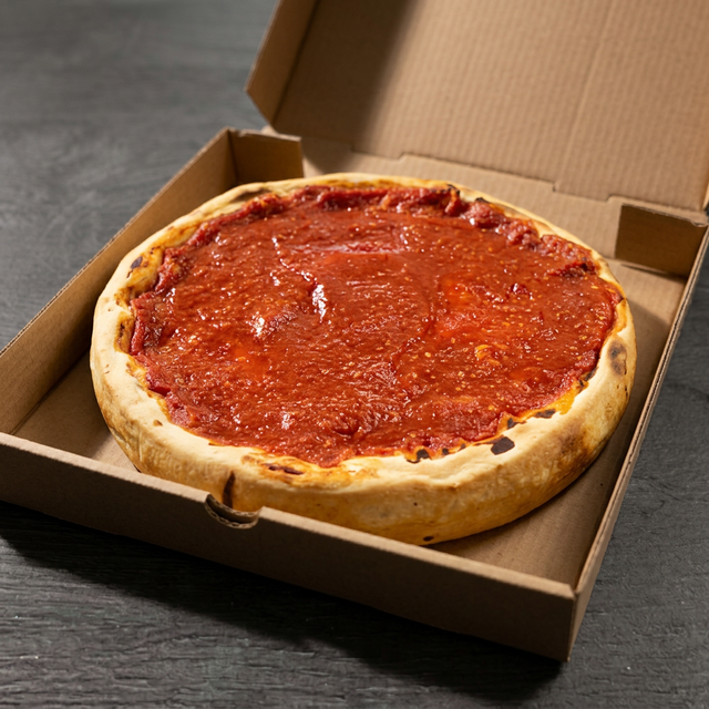 Deep Dish Pizza – Cheese and Pepperoni.