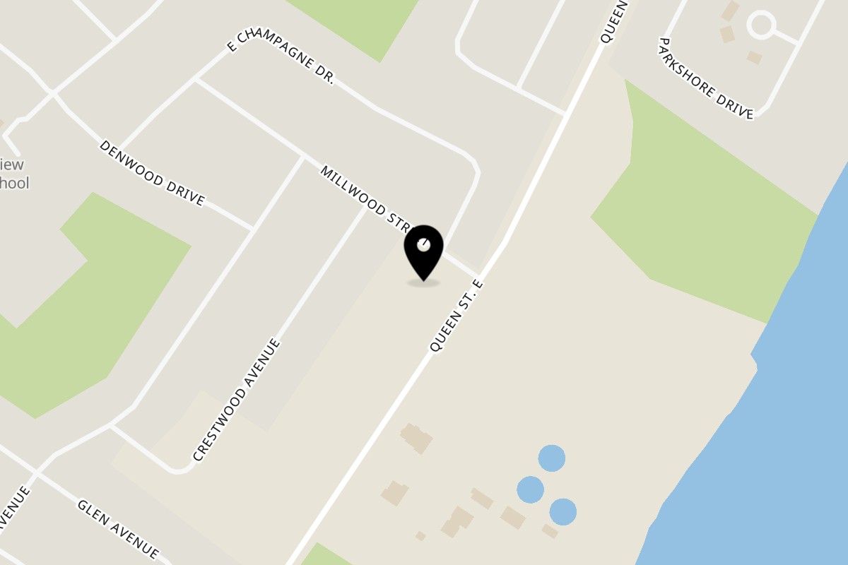 Map showing the location of Around The Corner Cantina on 2200 Queen Street East in Sault Ste. Marie